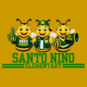 Santo Niño Bees - 03-802 - Adult Cooling Performance Short Sleeve Tee Design