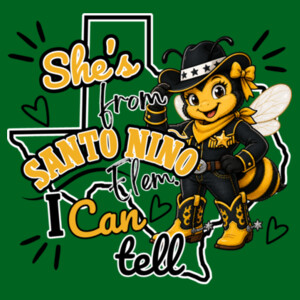 She's From Santo Niño - 03-803 - Adult Cooling Performance Long Sleeve Tee Design