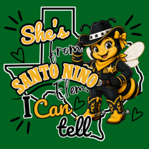 She's From Santo Niño - 03-803 - Adult Cooling Performance Short Sleeve Tee Design