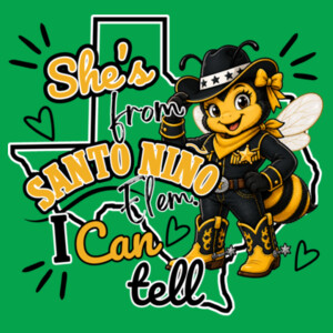 She's From Santo Niño - 03-803 - Heavy Blend Crewneck Sweatshirt Design