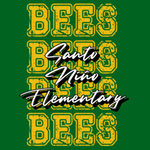 Santo Niño Bees 4X 03-804 - Youth Cooling Performance Short Sleeve Tee Design