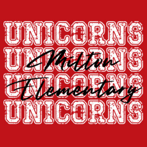 4X Unicorns Milton Elementary 03-901 - Adult Cooling Performance Short Sleeve Tee Design