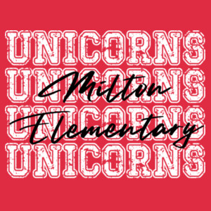 4X Unicorns Milton Elementary 03-901 - Heavy Blend Crewneck Sweatshirt Design