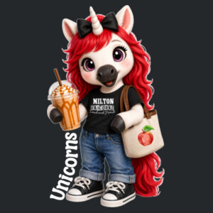Milton Elementary Unicorn Mascot 03-903 - Adult Softstyle ® T Shirt Design