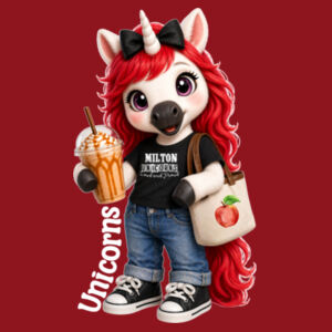 Milton Elementary Unicorn Mascot 03-903 - Heavy Blend Crewneck Sweatshirt Design