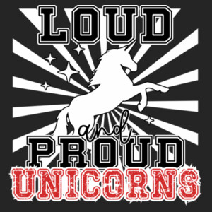 Loud & Proud Unicorns - Youth Cooling Performance Short Sleeve Tee Design