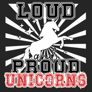 Loud & Proud Unicorns - Adult Cooling Performance Long Sleeve Tee Design