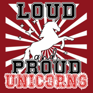 Loud & Proud Unicorns - Heavy Blend Crewneck Sweatshirt Design