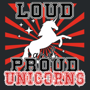 Loud & Proud Unicorns 02-501 - Heavy Blend Crewneck Sweatshirt Design