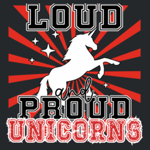 Loud & Proud Unicorns 02-501 - Youth Heavy Cotton 100% Cotton T Shirt Design