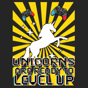 Level Up Unicorns 02-502 - Youth Cooling Performance Short Sleeve Tee Design