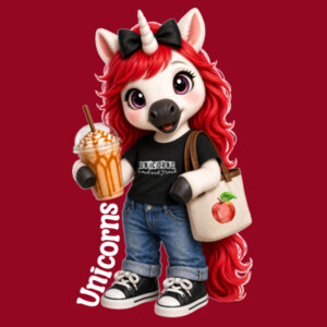Unicorn Mascot 02-506 - Adult Cooling Performance Short Sleeve Tee Design