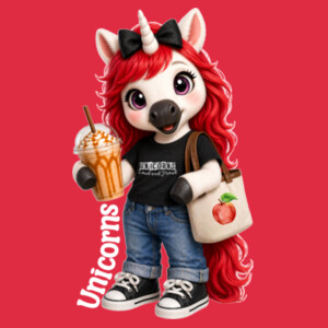 Unicorn Mascot 02-506 - Heavy Blend Crewneck Sweatshirt Design