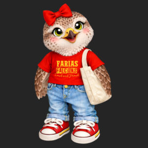 Farias Elementary Falcon Mascot 02-600 - Adult Cooling Performance Short Sleeve Tee Design
