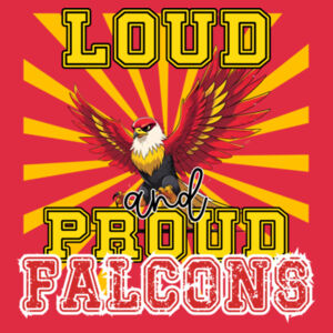 Loud & Proud Falcons 02-603 - Youth Heavy Cotton 100% Cotton T Shirt Design