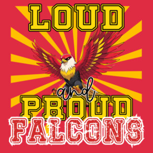 Loud & Proud Falcons 02-603 - Youth Heavy Cotton 100% Cotton T Shirt Design