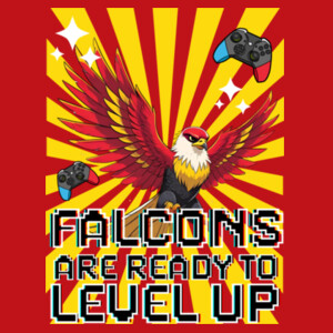 Falcons Level Up 02-604 - Adult Cooling Performance Long Sleeve Tee Design
