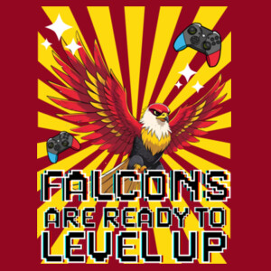 Falcons Level Up 02-604 - Adult Cooling Performance Short Sleeve Tee Design