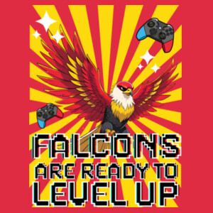 Falcons Level Up 02-604 - Adult Softstyle ® T Shirt Design