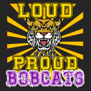 Loud & Proud Bobcats 03-604 - Youth Cooling Performance Short Sleeve Tee Design