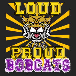 Loud & Proud Bobcats 03-604 - Youth Cooling Performance Short Sleeve Tee Design