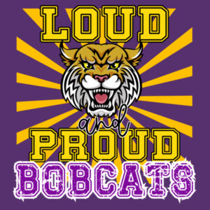 Loud & Proud Bobcats 03-604 - Youth Heavy Cotton 100% Cotton T Shirt Design
