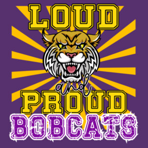 Loud & Proud Bobcats 03-604 - Youth Heavy Cotton 100% Cotton T Shirt Design