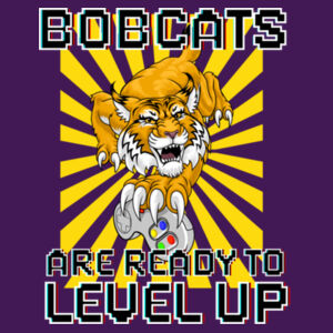 Level Up Bobcats 03-605 - Adult Cooling Performance Long Sleeve Tee Design
