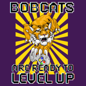 Level Up Bobcats 03-605 - Adult Cooling Performance Long Sleeve Tee Design