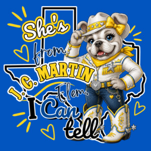 She's From JCM 03-205 - Youth Cooling Performance Short Sleeve Tee Design
