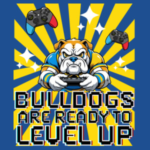 Level up Bulldogs 20-004 - Adult Softstyle ® T Shirt Design