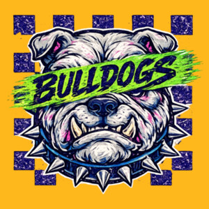 Bulldogs Checkered 20-007 - Adult Softstyle ® T Shirt Design