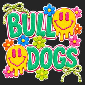 Bulldogs Groovy Preppy 20-008 - Youth Cooling Performance Short Sleeve Tee Design