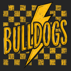 Bulldogs Checkered Yellow 20-010 - Youth Cooling Performance Short Sleeve Tee Design