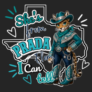 She's From Prada Elementary 06A-708 - Adult Cooling Performance Long Sleeve Tee Design