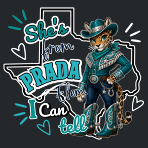 She's From Prada Elementary 06A-708 - Adult Softstyle ® T Shirt Design