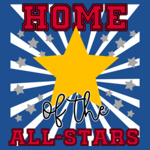 Home of the All Stars 05A-802 - Heavy Blend Crewneck Sweatshirt Design