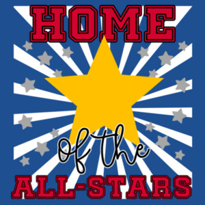 Home of the All Stars 05A-802 - Youth Heavy Cotton 100% Cotton T Shirt Design