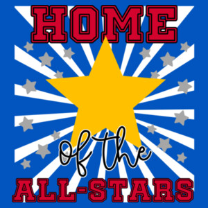Home of the All Stars 05A-802 - Youth Cooling Performance Short Sleeve Tee Design