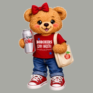 Borchers All Stars – Loud and Proud Bear 05A-806 - Heavy Blend Crewneck Sweatshirt Design