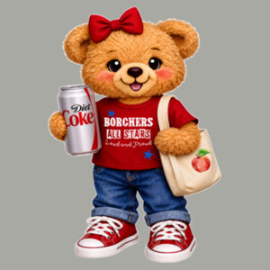 Borchers All Stars – Loud and Proud Bear 05A-806 - Youth Heavy Cotton 100% Cotton T Shirt Design