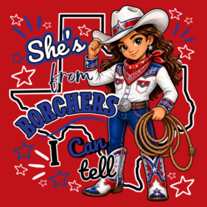 She's From Borchers 05A-807 - Adult Cooling Performance Short Sleeve Tee Design