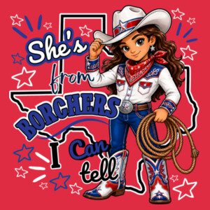 She's From Borchers 05A-807 - Youth Heavy Cotton 100% Cotton T Shirt Design