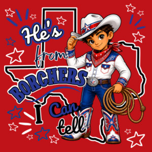 He's from Borchers I Can Tell - 05A-808 - Youth Cooling Performance Short Sleeve Tee Design