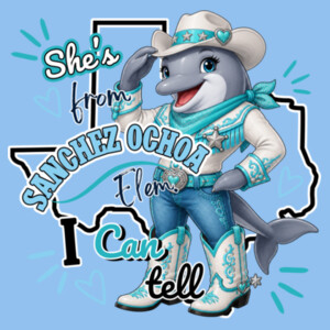 She's from Sanchez Ochoa I Can Tell – 03-502 - Adult Cooling Performance Long Sleeve Tee Design