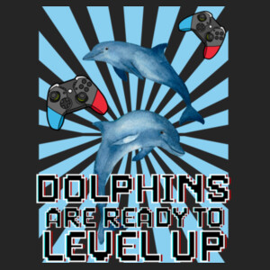 Dolphins Are Ready to Level Up 20A-201 - Youth Cooling Performance Short Sleeve Tee Design