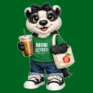 Bruni Badgers Mascot 02-200 - Adult Cooling Performance Short Sleeve Tee Design