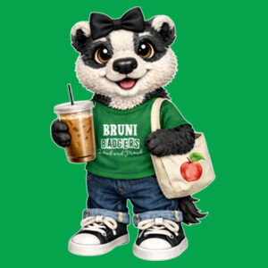 Bruni Badgers Mascot 02-200 - Adult Softstyle ® T Shirt Design