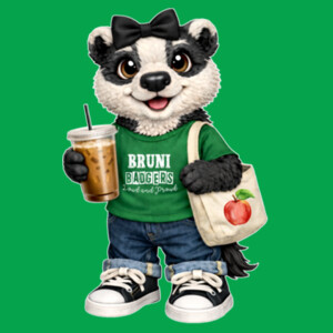 Bruni Badgers Mascot 02-200 - Heavy Blend Crewneck Sweatshirt Design