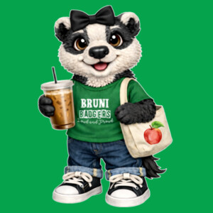 Bruni Badgers Mascot 02-200 - Youth Heavy Cotton 100% Cotton T Shirt Design